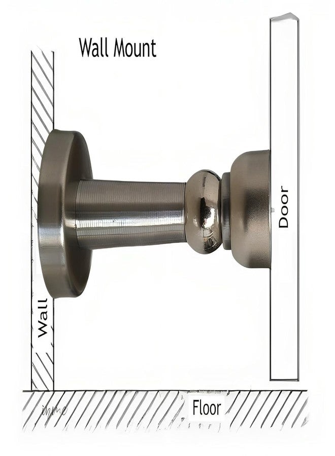 JAGGER JBA262 Heavy Duty Stainless Steel 4 inch Door Magnet Stopper Soft-Catch | Door Stop | Door Magnets to Hold Door | Door Magnet 360' Angle Hold with Screw Fitting Combo Pack (3) - Image 4